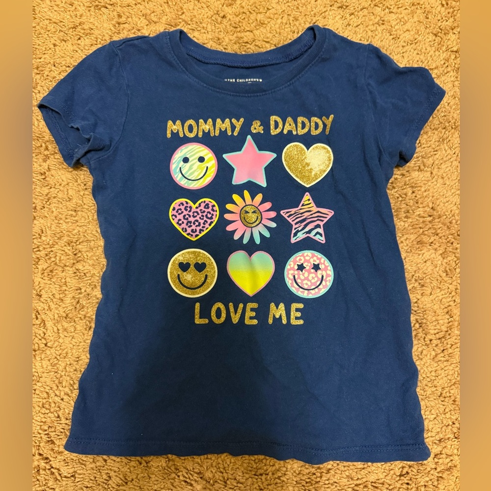 The Children's Place Blue Tee with Colorful Graphics